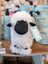 Valentina the valais sheep plush toy by nana huchy with soft fluffy white and black woolly fur