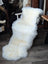 Oeko tex certified very soft merino double sheepskin on white armchair