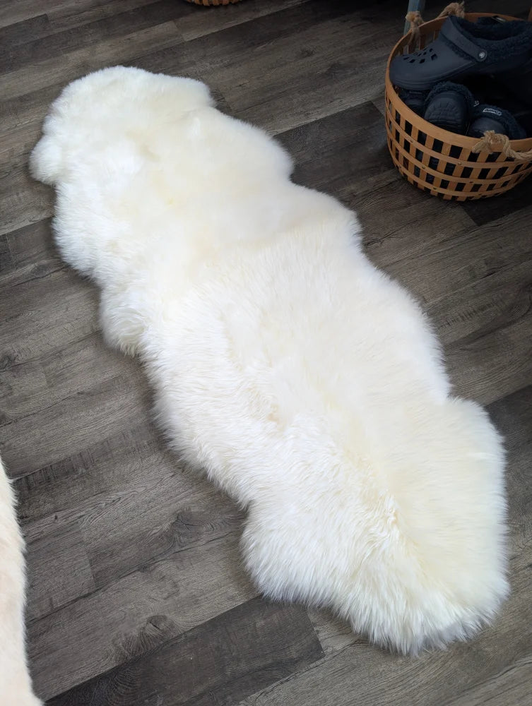 Oeko tex certified very soft merino double sheepskin rug