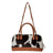 Stylish Westward hair-on hide leather bag with cowhide pattern, Angus Oliver