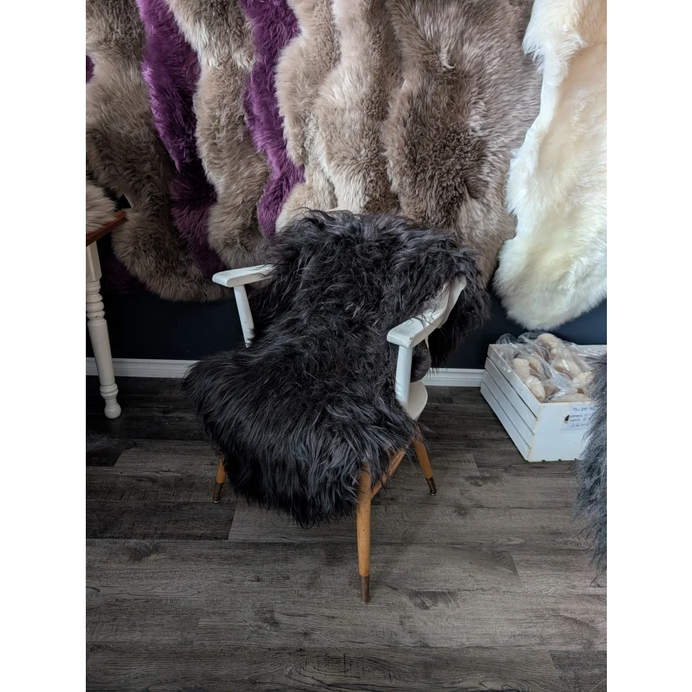 Wholesale Natural Black Icelandic Sheepskins x2
