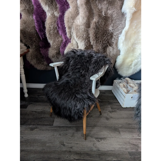 Wholesale Natural Black Icelandic Sheepskins x2