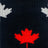 Black merino wool women’s canada socks with a red maple leaf and white leaves perfect for warm hiking trails