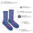 Women’s cardinal and robin blue merino wool socks with red bird patterns and a soft heathered texture