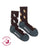 Women’s dark brown and teal owl patterned merino wool socks from friday sock co for premium soft comfort and warmth