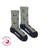Women’s skunk merino wool socks in gray and black from friday sock co perfect wool socks gift idea