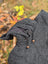 Dark gray calgary cardigan made of zealand wool with an attached hood and wooden toggle drawstrings