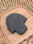 Dark gray woolen solo ear flap hat with ribbed texture and folded brim perfect as an ear flap hat